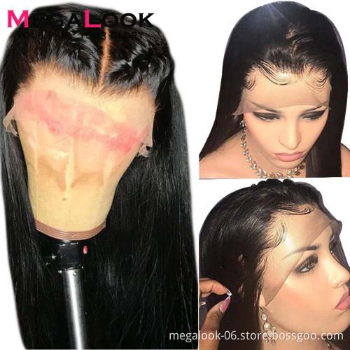 100 Percent Full Lace Human Hair Wig, Cheap Overnight Megalook Full Lace Wigs In Brazilian